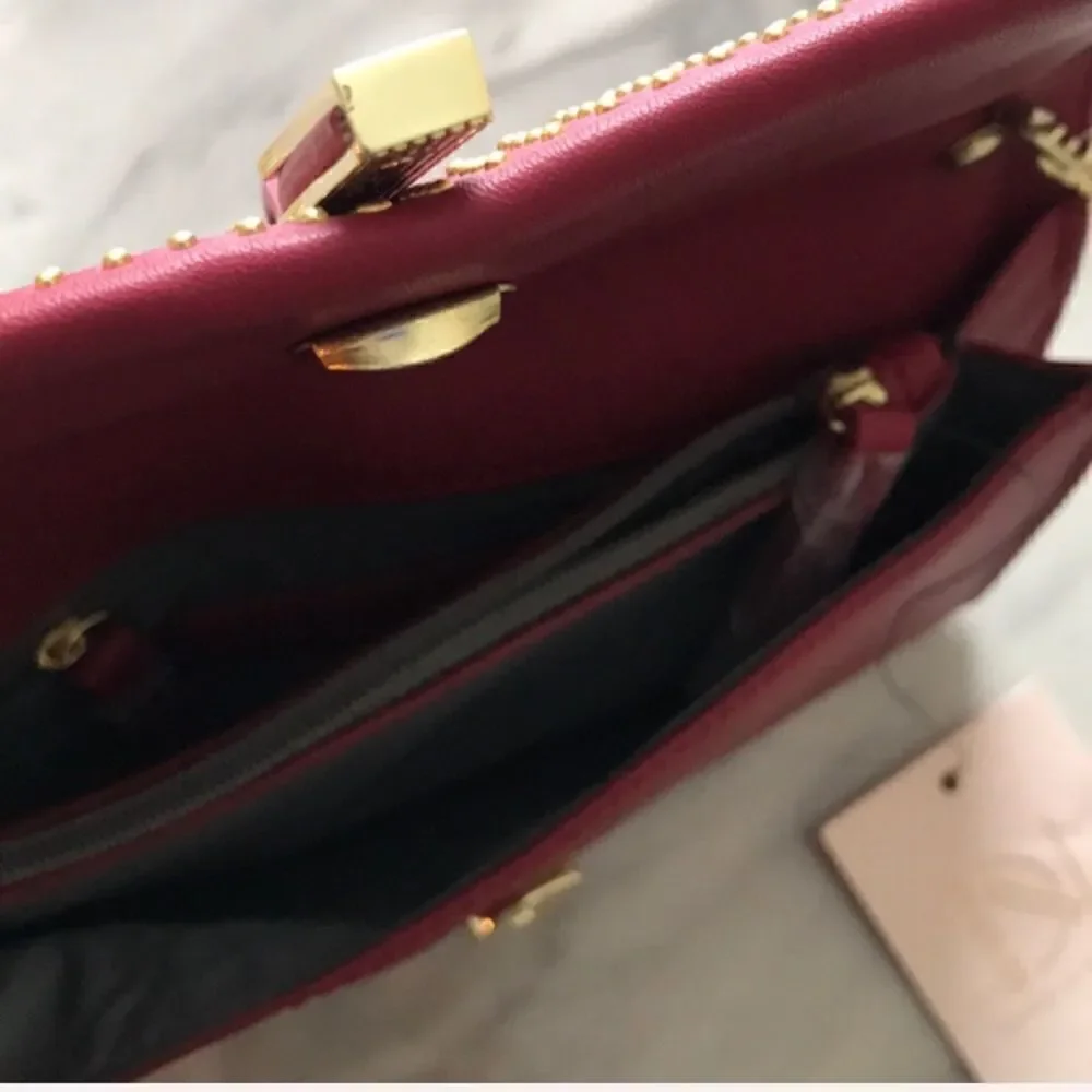 Danielle Nicole Red Harlow Crossbody Purse Bag Clutch - Picture 8 of 8